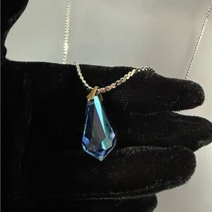 Blue Aurora Crystal - Pendant Necklace